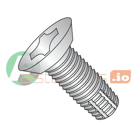 Thread Cutting Screw, #10-32 X 1 In, Stainless Steel Flat Head Phillips Drive, 2000 PK